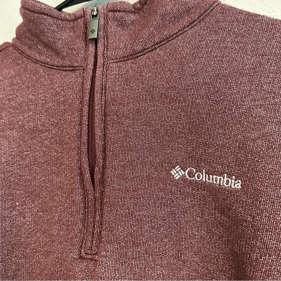 Columbia quarter zip maroon pullover sweater - Picture 2 of 4